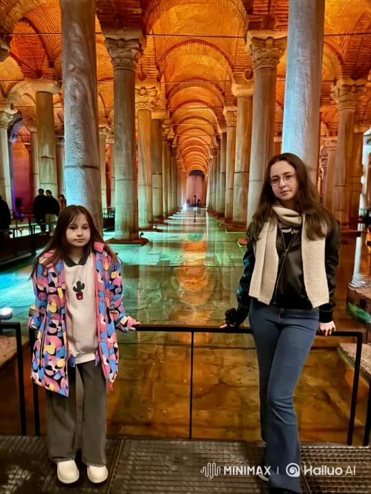 Grand Underground Chamber: Aesthetic Interplay of Light and Reflection – AI Generated Video | Hailuo AI