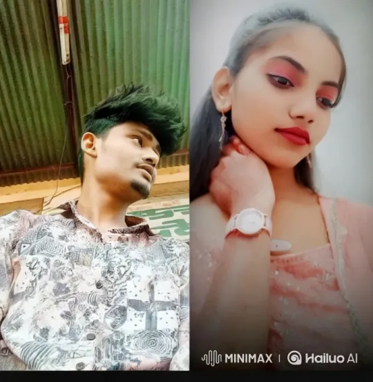 Split-Screen Romance: Two Individuals Share a Tender Kiss – AI Generated Video | Hailuo AI