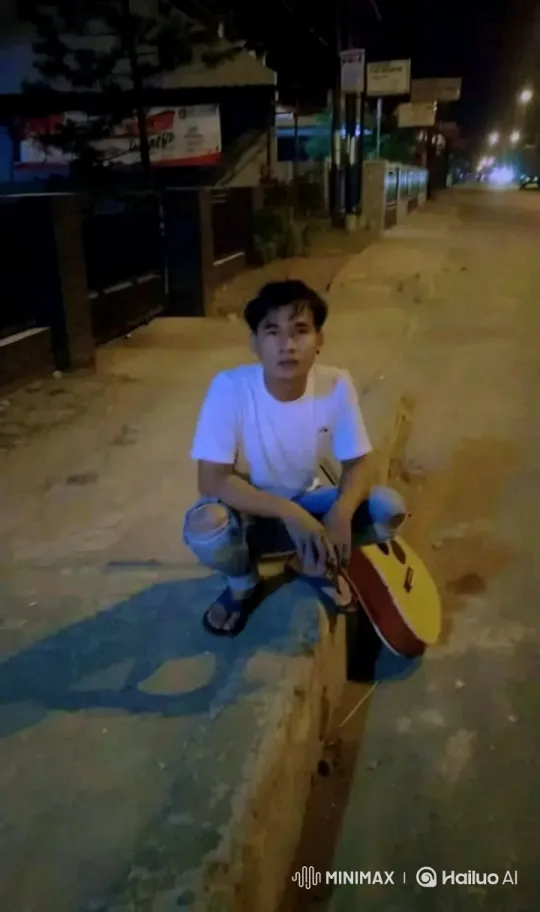 Young Man Fights on Dimly Lit Street – AI Generated Video | Hailuo AI
