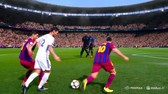 Cristiano Ronaldo and Messi in Epic Soccer Clash with LeBron's Surprise Dual – AI Generated Video | Hailuo AI
