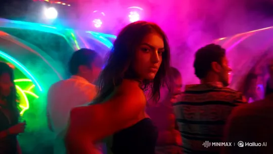 Vibrant Nightclub Scene: Sensual Dance and Lively Atmosphere – AI Generated Video | Hailuo AI