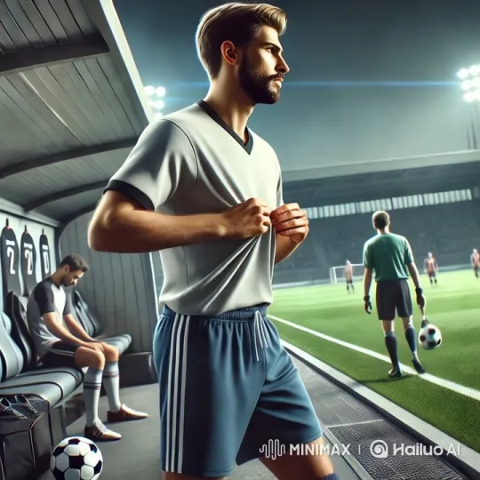 Soccer Player Prepares for the Game Under Floodlights – AI Generated Video | Hailuo AI