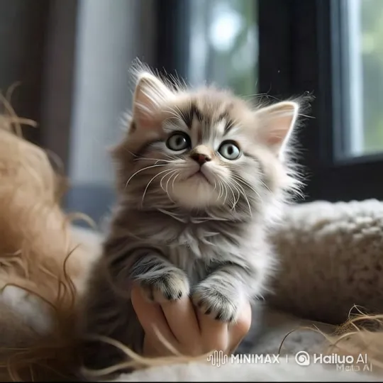 Adorable Kitten Captured in Intimate, Artistic Close-Up – AI Generated Video | Hailuo AI