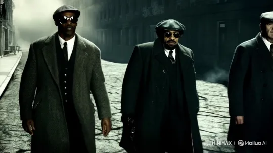 Peaky Blinders-Style Men Walk Through Neglected City Street – AI Generated Video | Hailuo AI