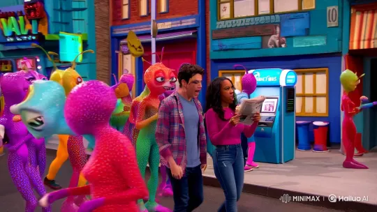 Aliens Mimic Human Life in a Colorful Urban Setting – AI Generated Video | Hailuo AI
