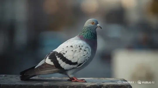 Pigeon Explosively Covered in Milk – AI Generated Video | Hailuo AI