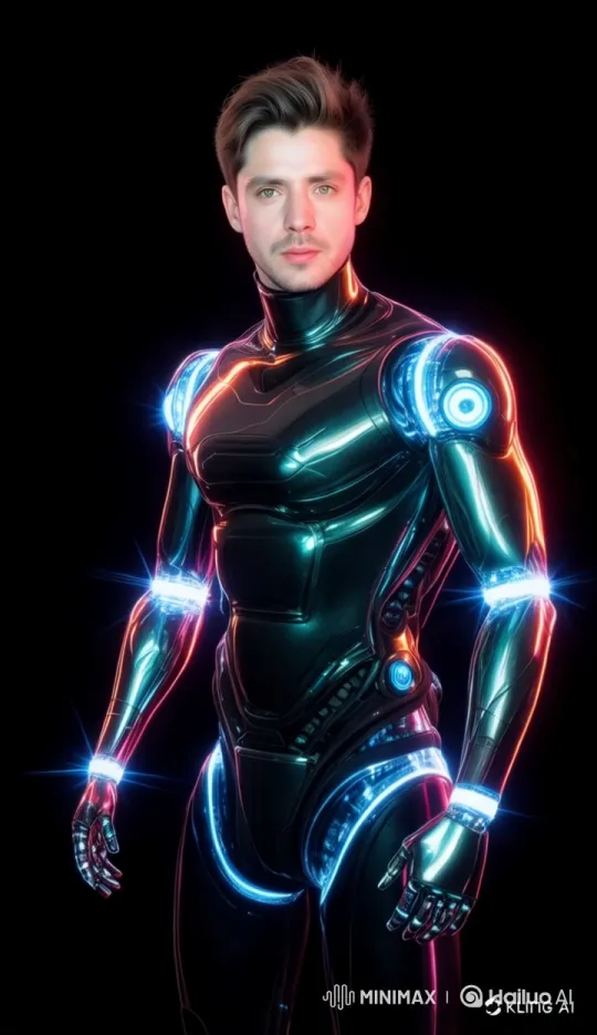 Futuristic Cityscape with High-Tech Suit Hero – AI Generated Video | Hailuo AI