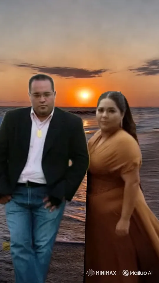 Romantic Embrace on a Sunset Beach – AI Generated Video | Hailuo AI