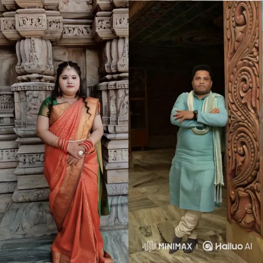 Aesthetic and Intimate Moment of a Couple in Traditional Attire – AI Generated Video | Hailuo AI