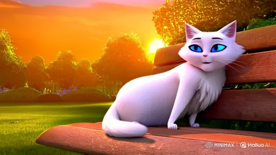 Two White Cats' Journey from Encounter to Eternal Bond – AI Generated Video | Hailuo AI