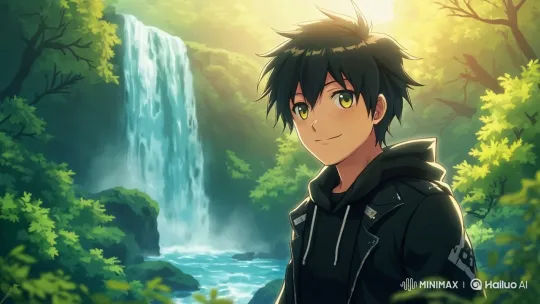 Live2D Video: Greeting with Natural Scenery – AI Generated Video | Hailuo AI
