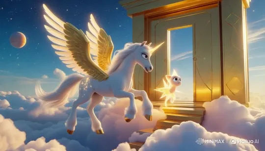 Lumen and Nova's Enchanted Flight to the Celestial Portal – AI Generated Video | Hailuo AI