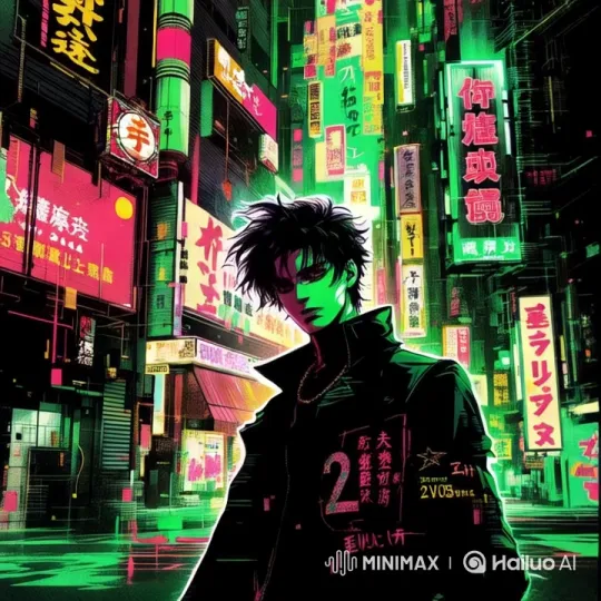 Neon Cityscape: Aesthetic Contrast of Night and Silhouette – AI Generated Video | Hailuo AI