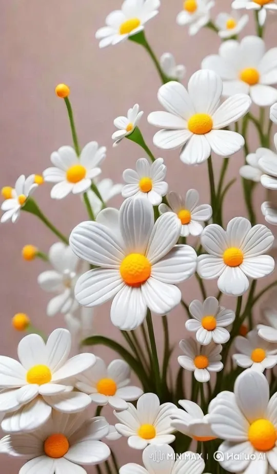 Mesmerizing Dance of White Daisies with Yellow Centers – AI Generated Video | Hailuo AI