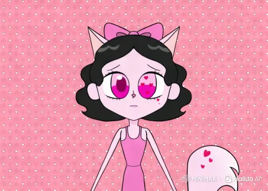 Cute Pink Cat in Heart-Themed Room – AI Generated Video | Hailuo AI
