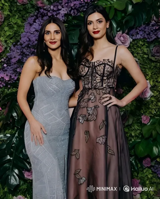 Elegant Women's Passionate Exchange in Lush Setting – AI Generated Video | Hailuo AI