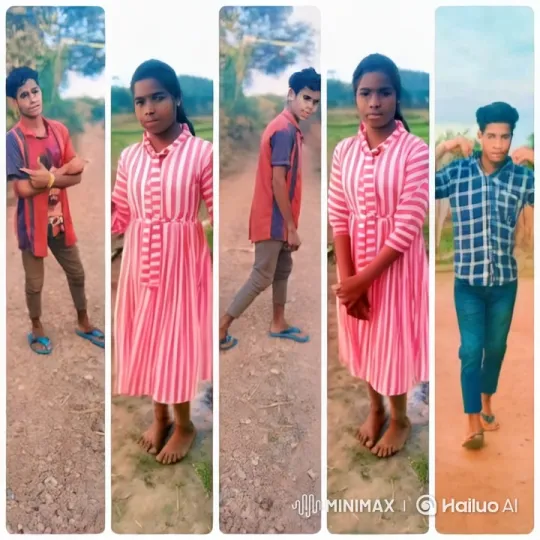 Rural Pathway: Young People in Colorful Attire Interacting – AI Generated Video | Hailuo AI