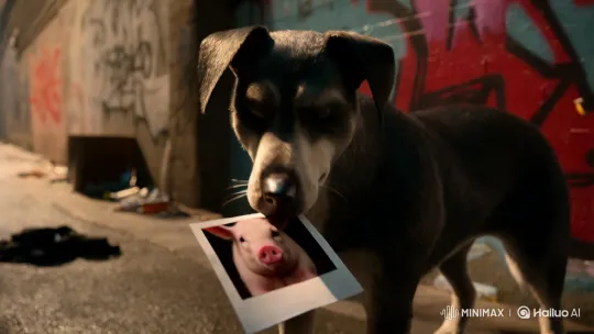 Detective Dog Searches Alley for Missing Pig – AI Generated Video | Hailuo AI
