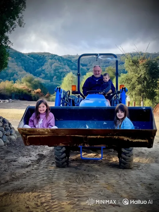 Rustic Tractor Journey Meets Surreal Spaceship Encounter – AI Generated Video | Hailuo AI