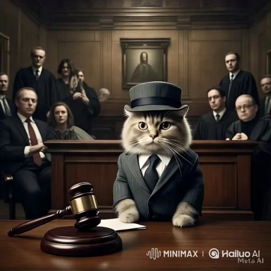 Formal Cat Presides Over Elegant Courtroom Drama – AI Generated Video | Hailuo AI