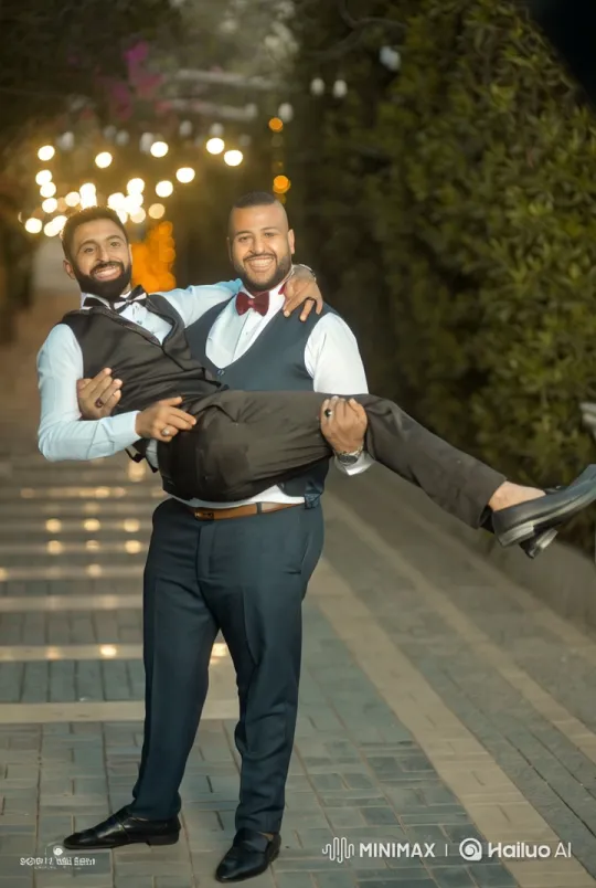 Formal Gentlemen Engage in Lush Garden Kung Fu Duel – AI Generated Video | Hailuo AI