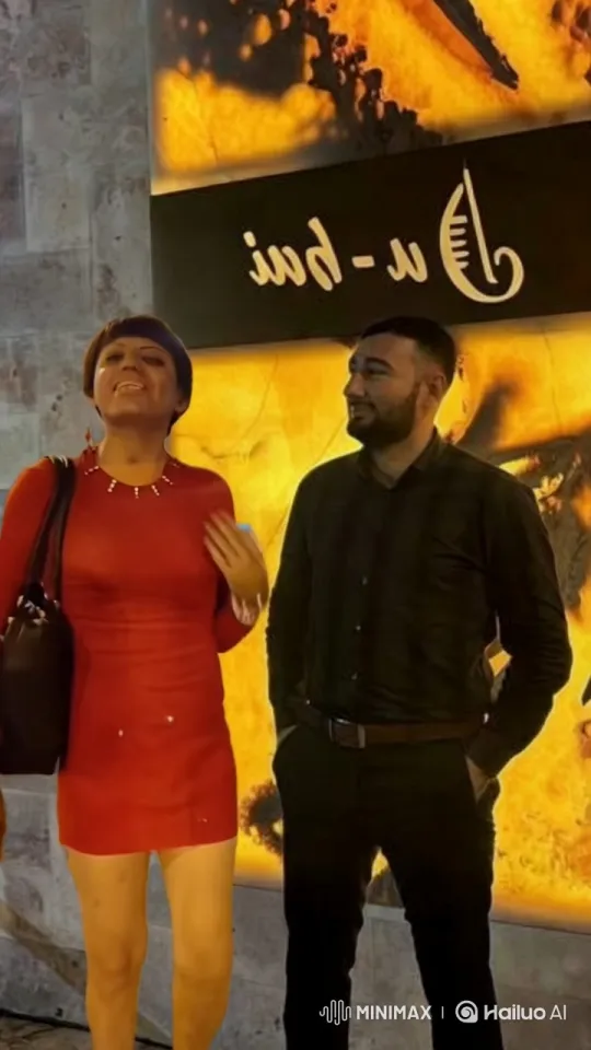 Couple Against Fiery Artistic Background – AI Generated Video | Hailuo AI
