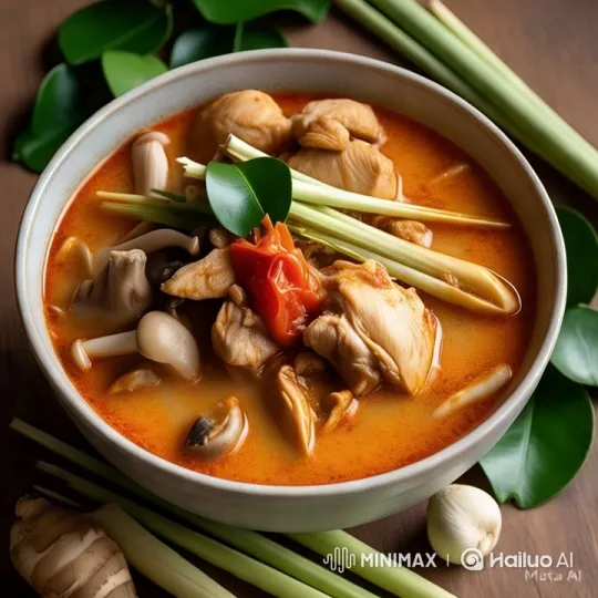 Vibrant Red Soup with Fresh Ingredients and Aesthetic Presentation – AI Generated Video | Hailuo AI