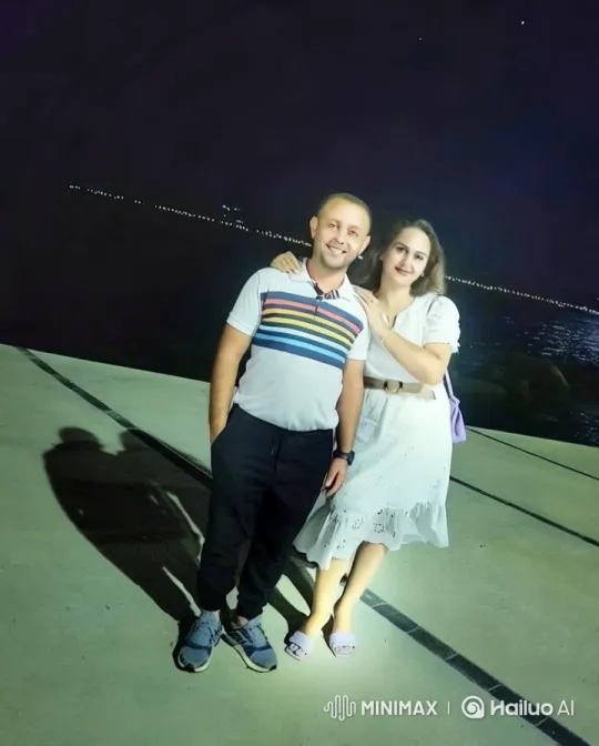 Couple's Romantic Walk Along Water at Night – AI Generated Video | Hailuo AI