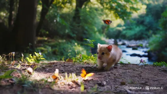 Fluffy Forest Creature Frolics in Serene, Aesthetic Slow-Motion – AI Generated Video | Hailuo AI