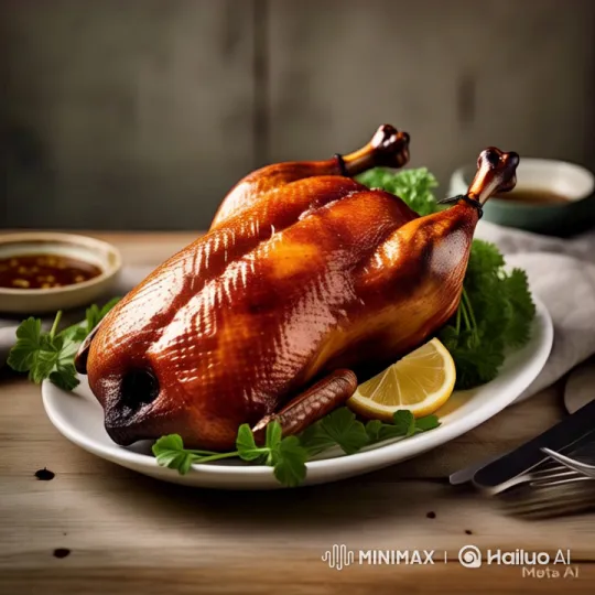 Crispy Roasted Duck: A Culinary Visual Delight – AI Generated Video | Hailuo AI