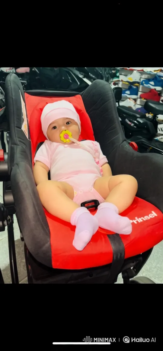Baby Dancing Energetically in Colorful Stroller – AI Generated Video | Hailuo AI