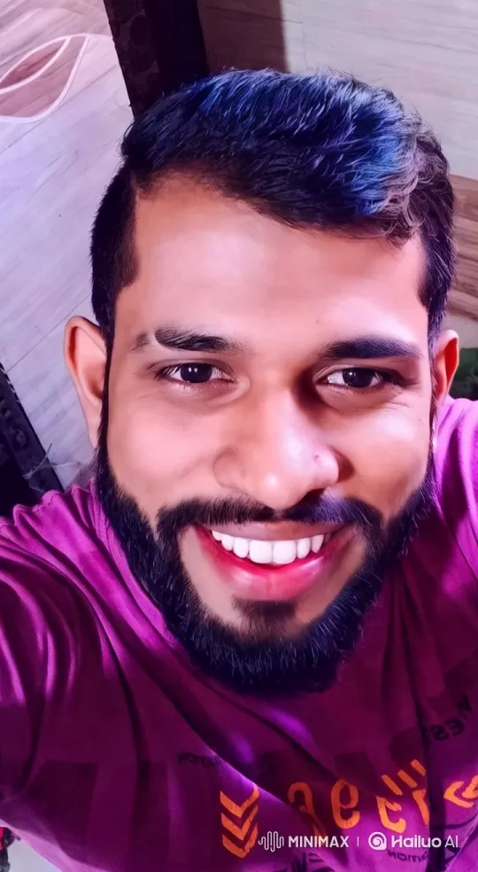 Golden Hour Portrait: Man in Vibrant Purple Shirt – AI Generated Video | Hailuo AI