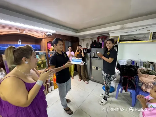 Kung Fu Display in Cluttered Room with Cake – AI Generated Video | Hailuo AI