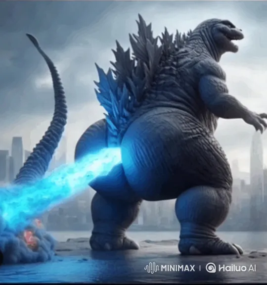 Godzilla Meets Shrek in Surreal Cityscape – AI Generated Video | Hailuo AI