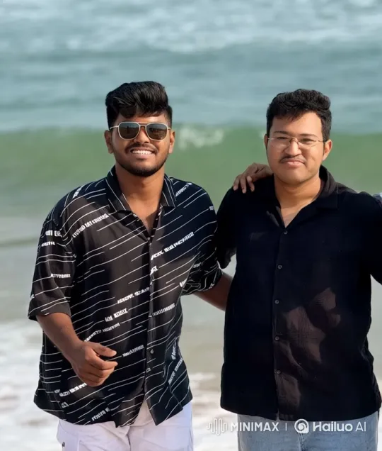 Friends Share Intimate Kiss on Serene Beach – AI Generated Video | Hailuo AI