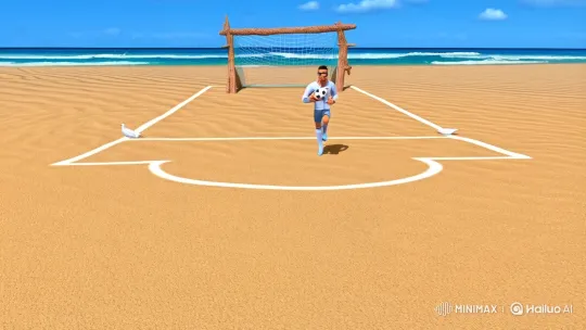Ronaldo and Messi's Beach Soccer Showdown – AI Generated Video | Hailuo AI