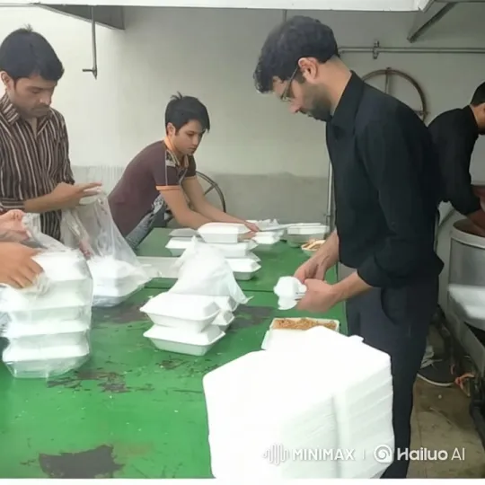 Teamwork in Kitchen Preparing Charity Meals – AI Generated Video | Hailuo AI