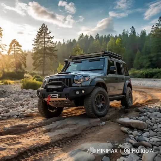 Thar Off-Road Rough Road Task Performance – AI Generated Video | Hailuo AI