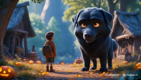 Boy with Animal Whispering Ability Meets Mysterious Dog – AI Generated Video | Hailuo AI