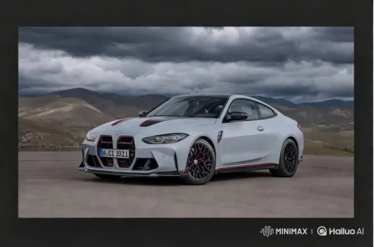 BMW M4: High-Performance Drive on Dramatic Road – AI Generated Video | Hailuo AI