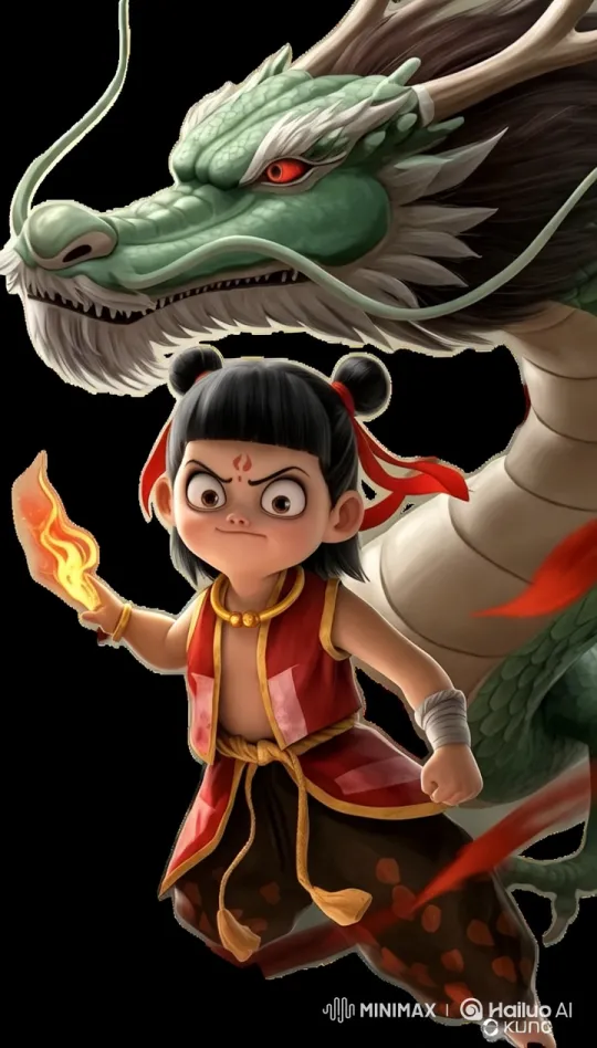Young Warrior Faces Majestic Dragon in Epic Confrontation – AI Generated Video | Hailuo AI