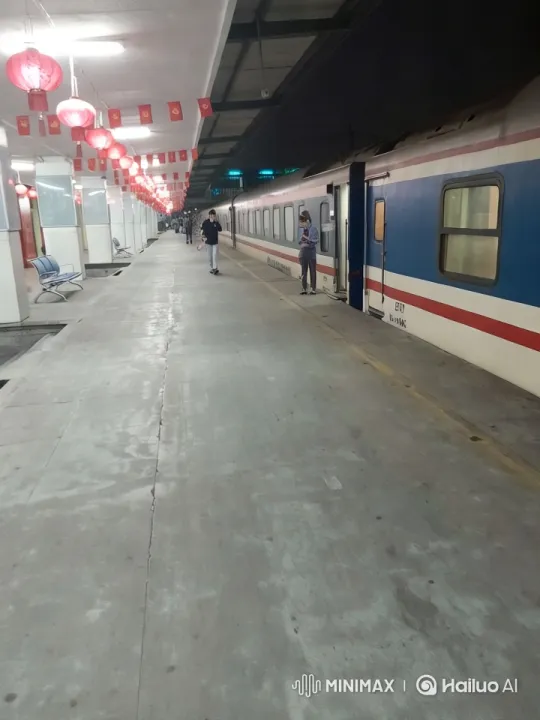 Train Arrives and Stops on the Platform – AI Generated Video | Hailuo AI