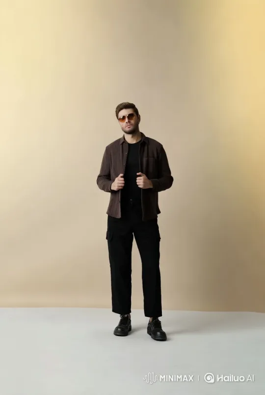 Man in Brown Jacket Walks Smoothly in Live2D Animation – AI Generated Video | Hailuo AI