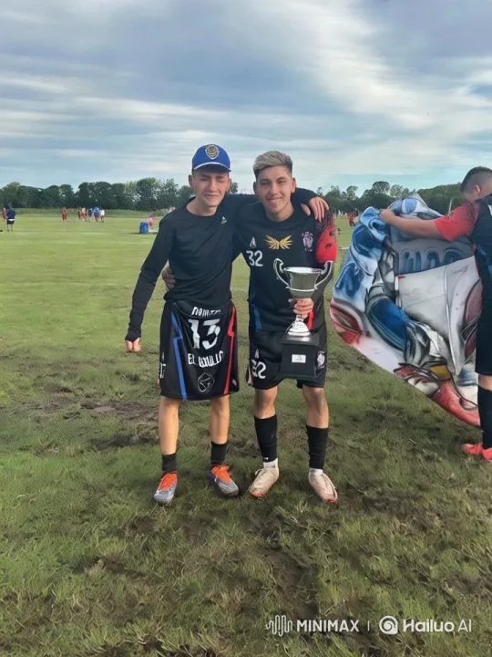 Boys Celebrate Victory with Intimate Kiss on Field – AI Generated Video | Hailuo AI