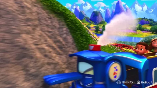 Children's Joyful Discovery on a Scenic Train Journey – AI Generated Video | Hailuo AI