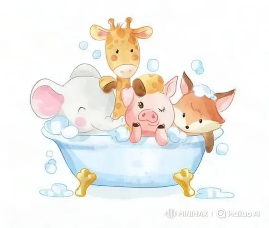 Animals in Bathtub: Fun, Learning, and Whimsy – AI Generated Video | Hailuo AI