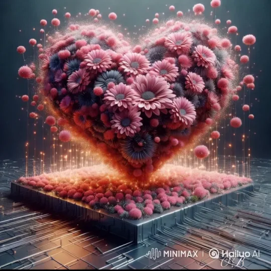 Magical Heart of Flowers with Ethereal Lights – AI Generated Video | Hailuo AI