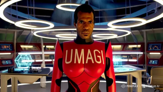 Futuristic Scientist in Advanced Lab with UMAGI Suit – AI Generated Video | Hailuo AI