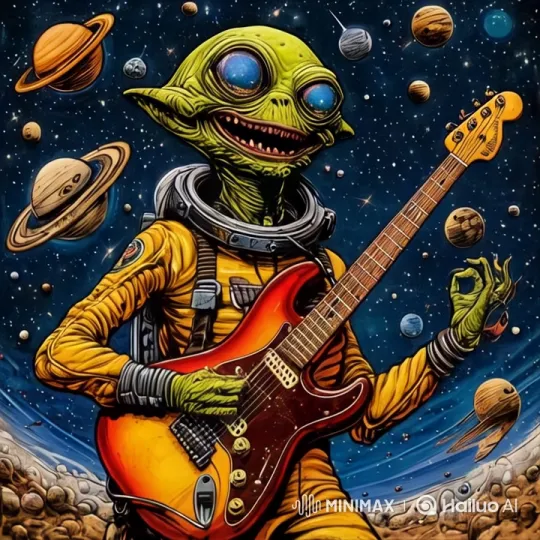 Alien Jamming in Cosmic Wonderland – AI Generated Video | Hailuo AI