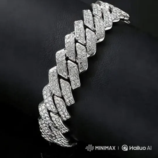 Exquisite Diamond Bracelet Displayed with High Aesthetic Video – AI Generated Video | Hailuo AI